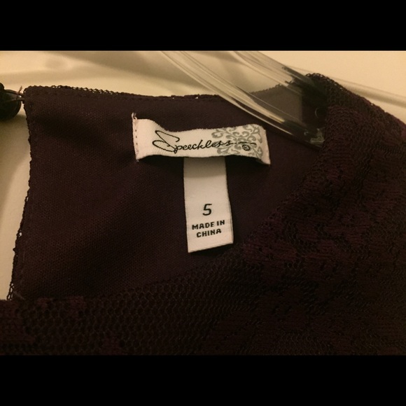 Purple Lace and Pleats Mini Dress - Picture 2 of 5